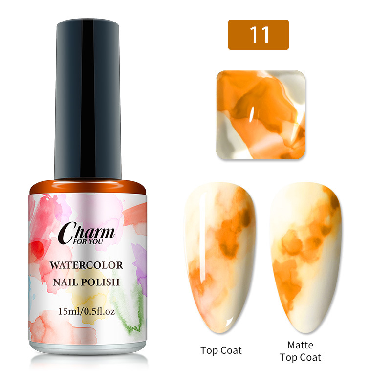 En stock al por mayor nuevas manchas de tinta japonesa líquido mágico color burbuja agua japonés esmalte de uñas pegamento gradiente uñas arte manchas líquido