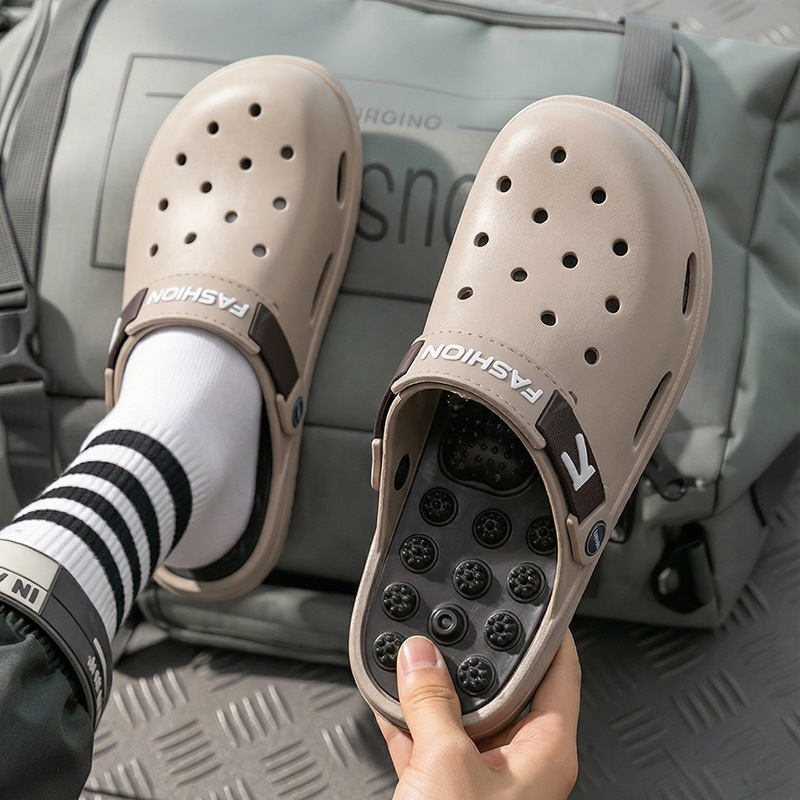 Massage Slippers for Men, New Summer Style, Non-Slip Thick-Soled Acupressure Massage Shoes, Men's and Women's Outdoor Massage Shoes Wholesale