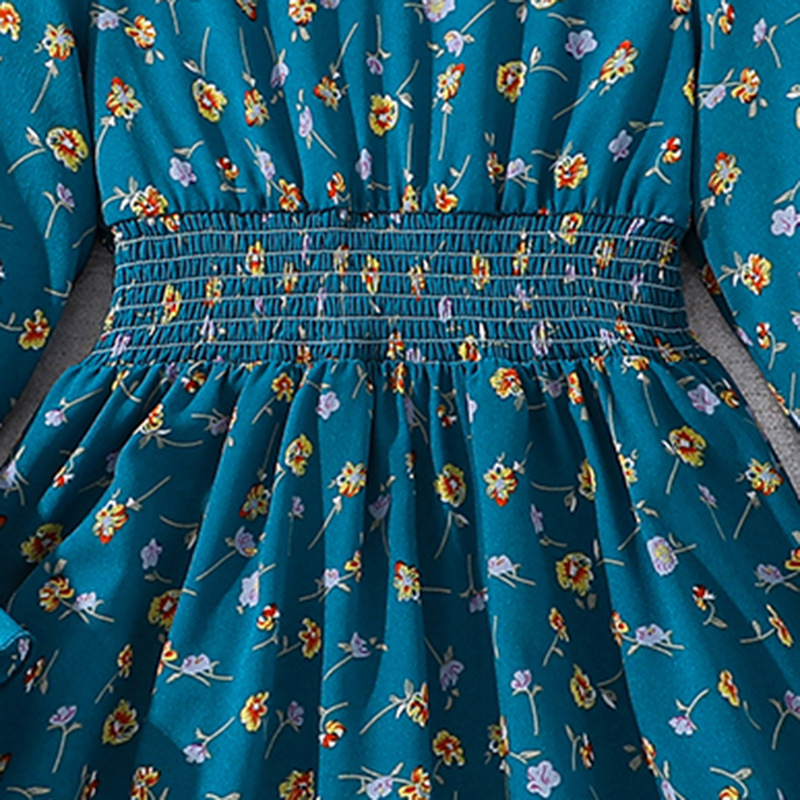 Mädchen 7-12 herbst kinder kleidung neue prinzessin stil langärmelige kleid_voghion.com