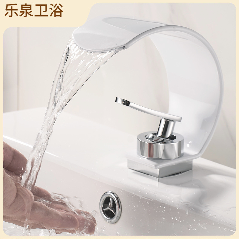 C- type waterfall faucet washbasin hot and cold creative personality bathroom sink wash toilet faucet household