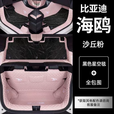 Female 24 Car Special Dirt: Universal Foot Pad - package-b-original-car-dune-powder-black-starry-sky-blanket-all-inclusive-trunk-model-23-25-byd-seagull