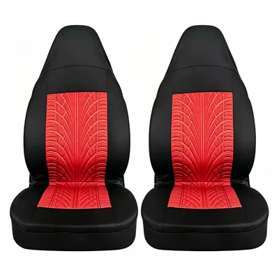 tire-pattern car seat cover, exclusively: Universal seat cover - high-back-tire-pattern-red-4-piece-set-30206