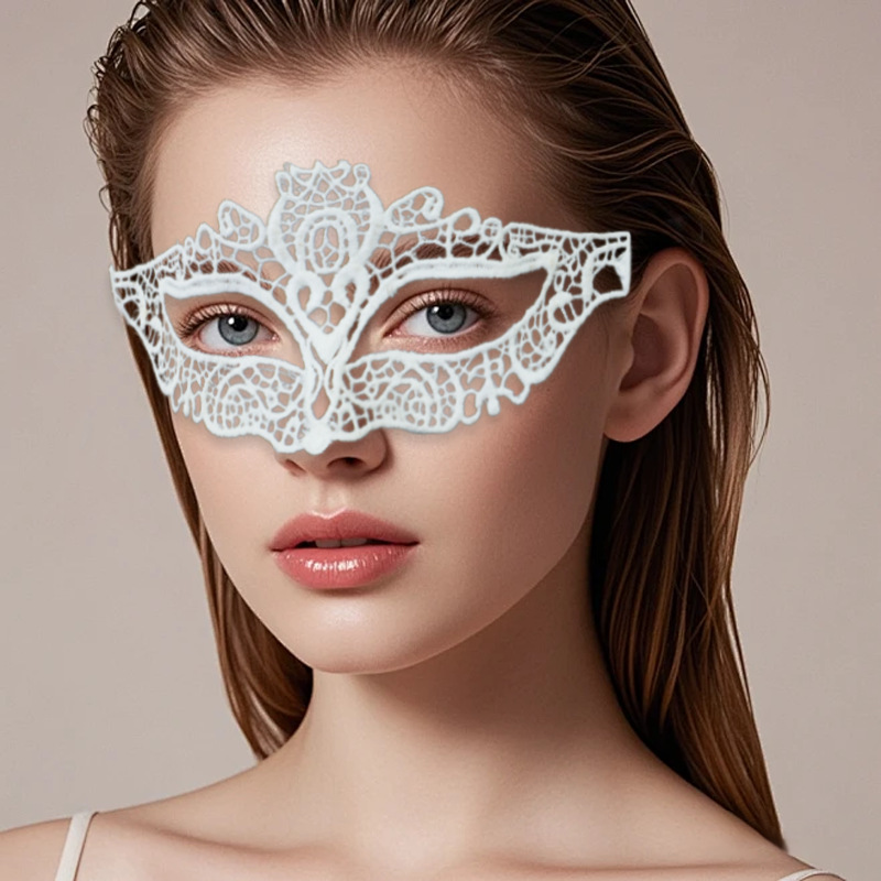 Carnaval máscara de encaje de venta transfronteriza máscara de maquillaje de fiesta de baile máscara de encaje amorfa máscara TK