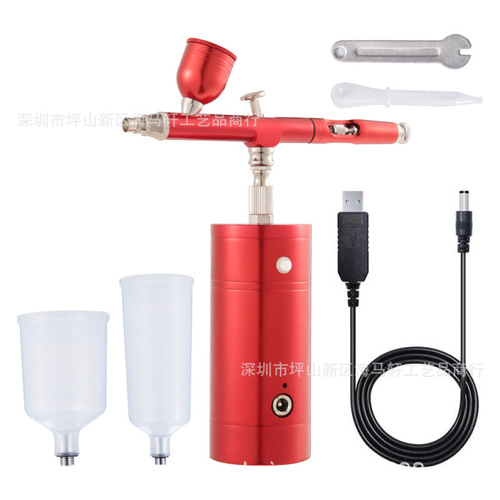 Model airbrush air pump set rechargeable portable air pump airbrush tool coloring novice painting handheld spray paint pump