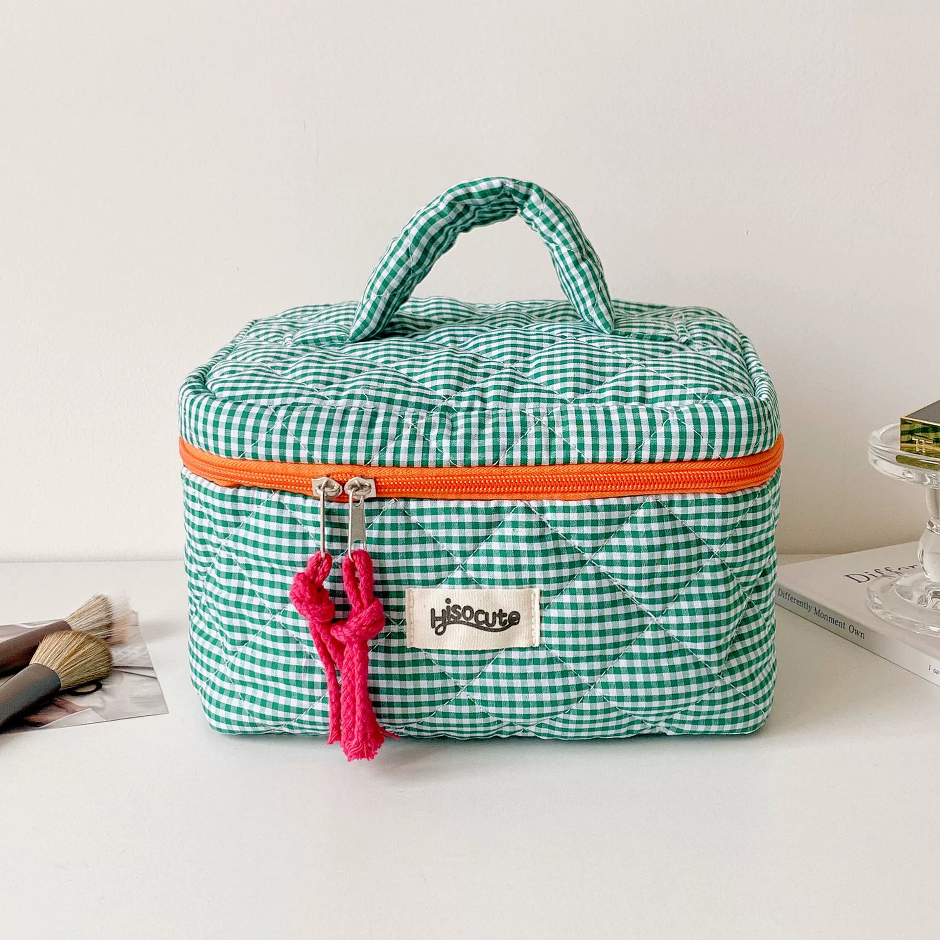 Брендовая портативная вместительная косметичка, organizer bag, маленькая сумка, пенал