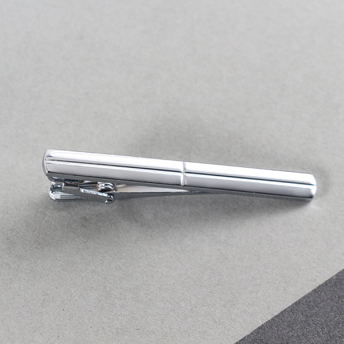 New stylish brushed metal tie clip, popular in foreign trade and cross-border sales, wholesale metal tie clip