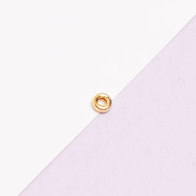 S925 Sterling Silver Wheel Spacer Zərgərlik ara hissələri - 3mm-gold-color-one
