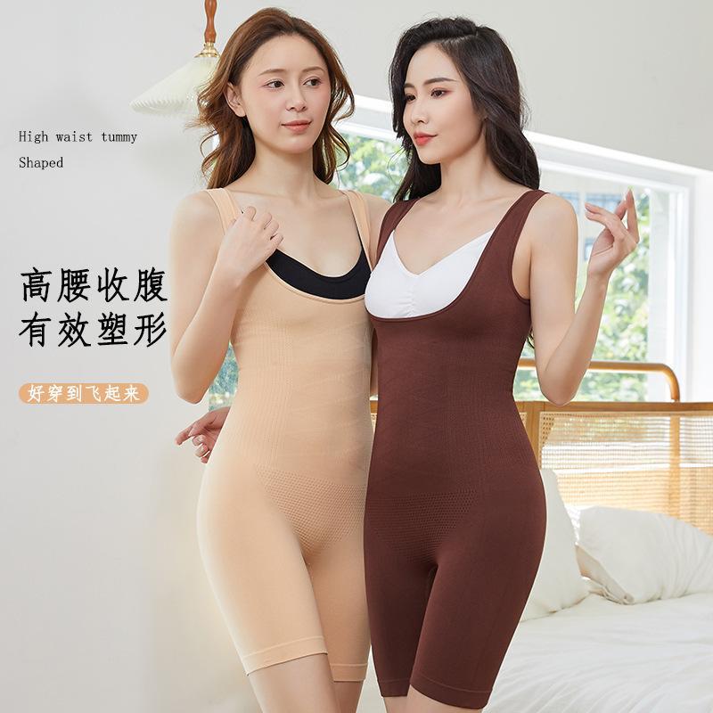 產後連體塑身衣束腰收腹托胸美體衣跨境新款束腹收腰緊身衣女批發
