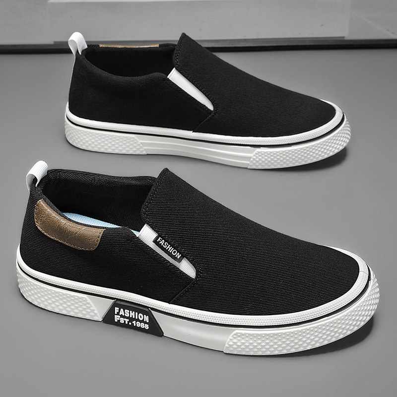 Tenis de Lona Sin Agujetas para Hombre, Sintético PU y PVC, Ligero, Transpirable, para Uso Diario image 7