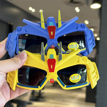 机器人男童偏光太阳镜机甲擎天柱造型男宝拍照眼镜男孩耍酷墨镜帅