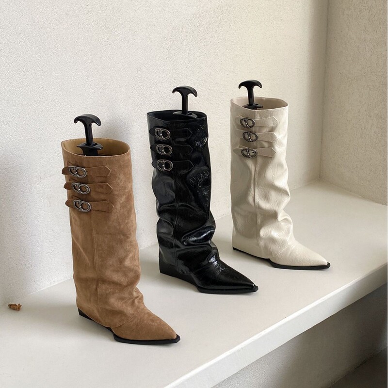 018-2~French-style pointed-toe over-the-knee boots for women, 2026 autumn new collection, high-tube boots 018-2~French-style pointed-toe over-the-knee boots for women, 2026 autumn new collection, high-tube boots