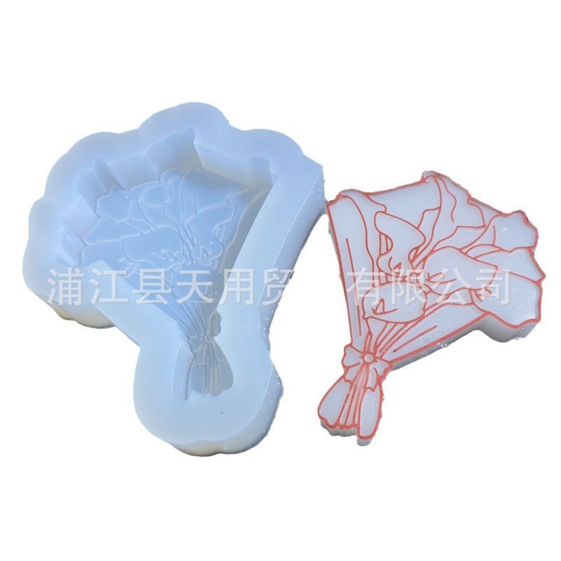 Molde de Silicona con Forma de Ramo de Flores, Decorativo, para Resina Epoxi y Aromaterapia image 5