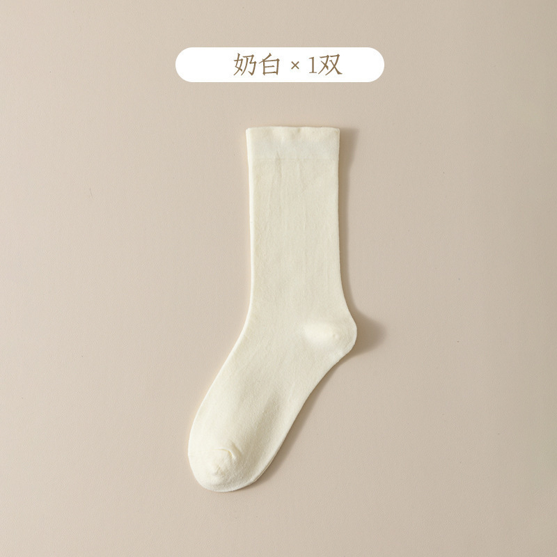 袜子女春夏日系堆堆袜ins潮纯白色中筒袜秋冬松口月子袜女士长袜|undefined