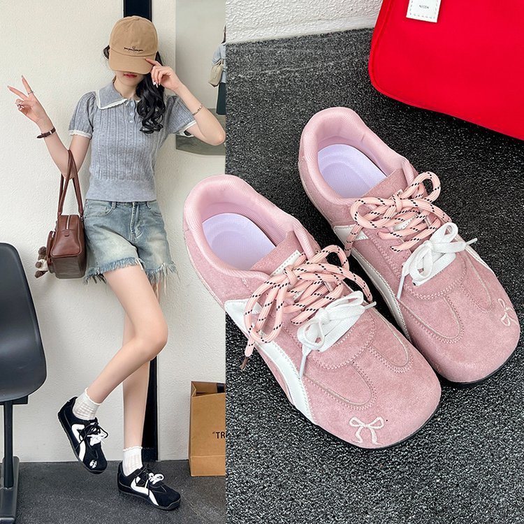 トレンディなレッドバレエレトロフォレストトレーニングシューズ女性のための 2025 新作春のファッション多用途スポーツとレジャースニーカー|undefined