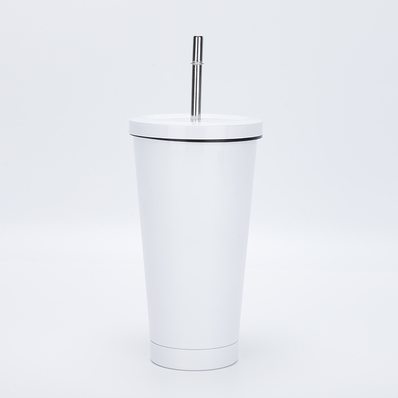 Suministro directo transfronterizo portátil de paja del coche taza de café de la Oficina taza de vacío de doble capa termo taza de regalo al por mayor