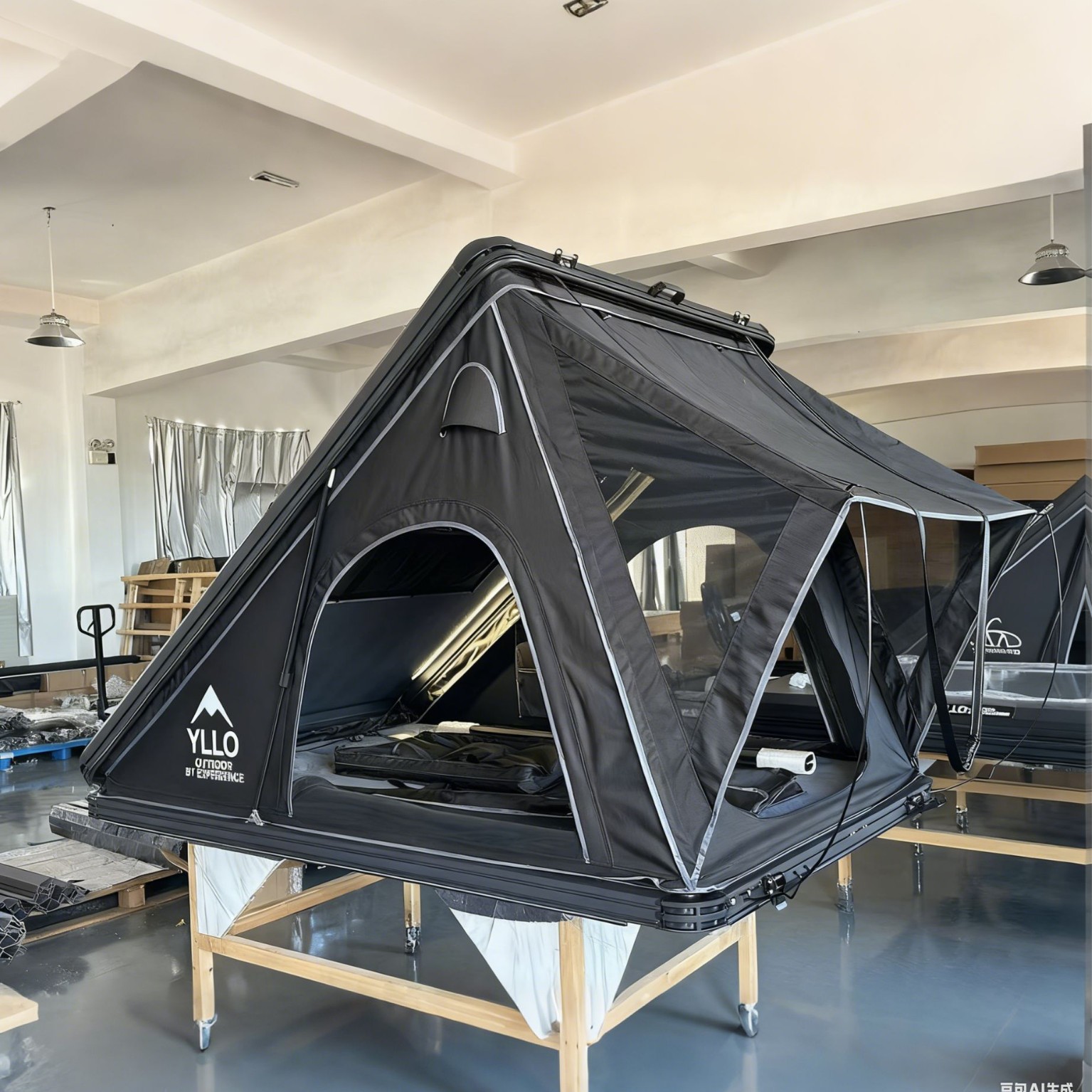 Carpa de techo triangular de aleación de aluminio sin construir carpa de techo duro de SUV de apertura rápida