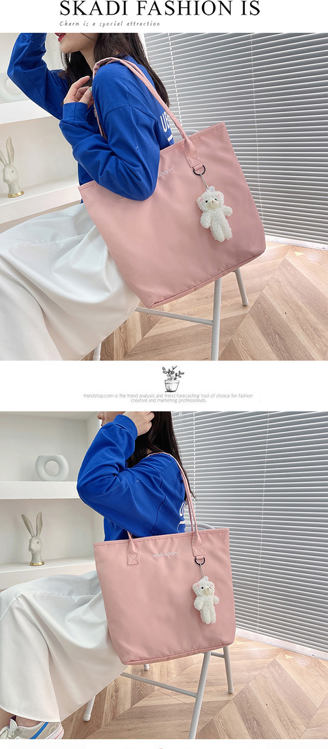 Japanese-style ins Harajuku large-capacity shopping bag, Korean-style chic casual and versatile, artistic student hand-held shoulder bag for girls undefined