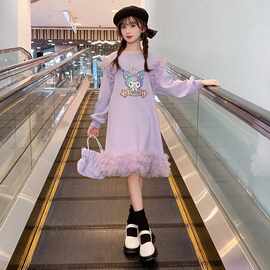 女童连衣裙秋冬2026新款洋气儿童韩版中大童春秋网红长袖公主裙子