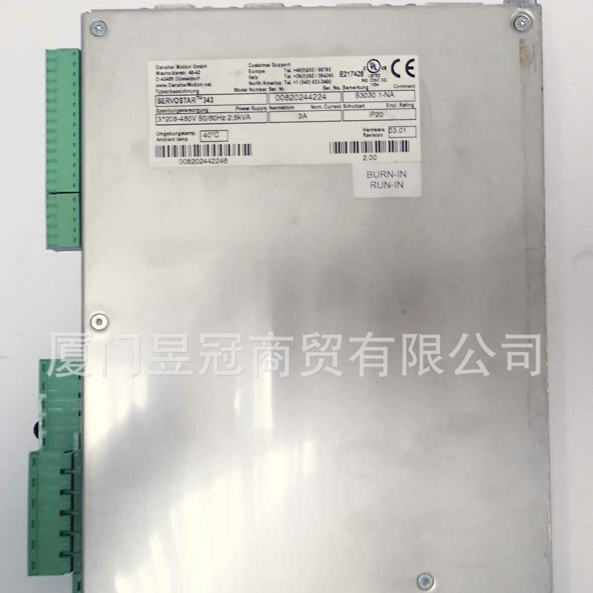 原装KOLLMORGEN科尔摩根伺服器300系列SERVOSTAR 343 S30301-EC出