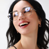 Metal retro glasses, 2021 collection, cat's eye, European style