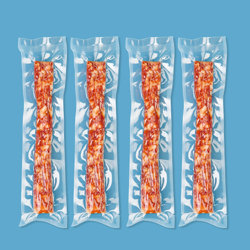 Long strip packaging bag, extended vacuum food bag, ham, sausage, bacon, transparent fresh-keeping, air-sealed, compressed plastic bag