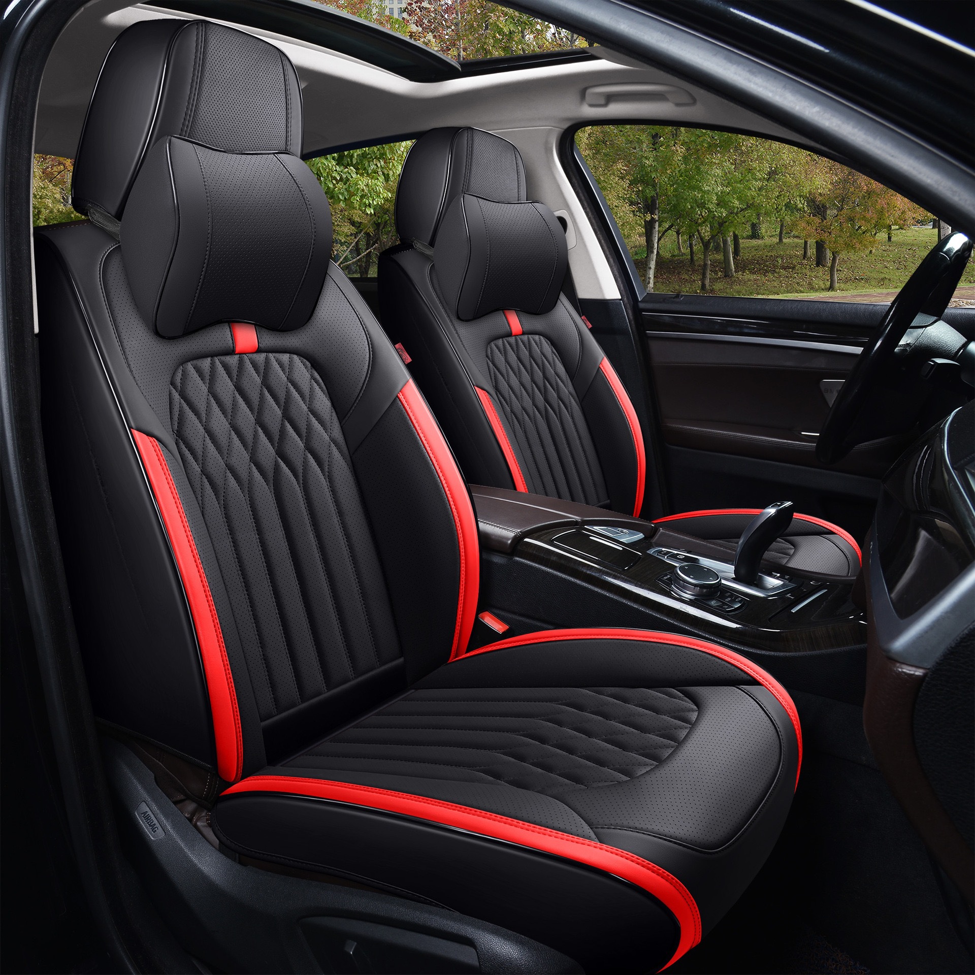 Universal 3D Nappa Leather Car Seat Cover Full Set