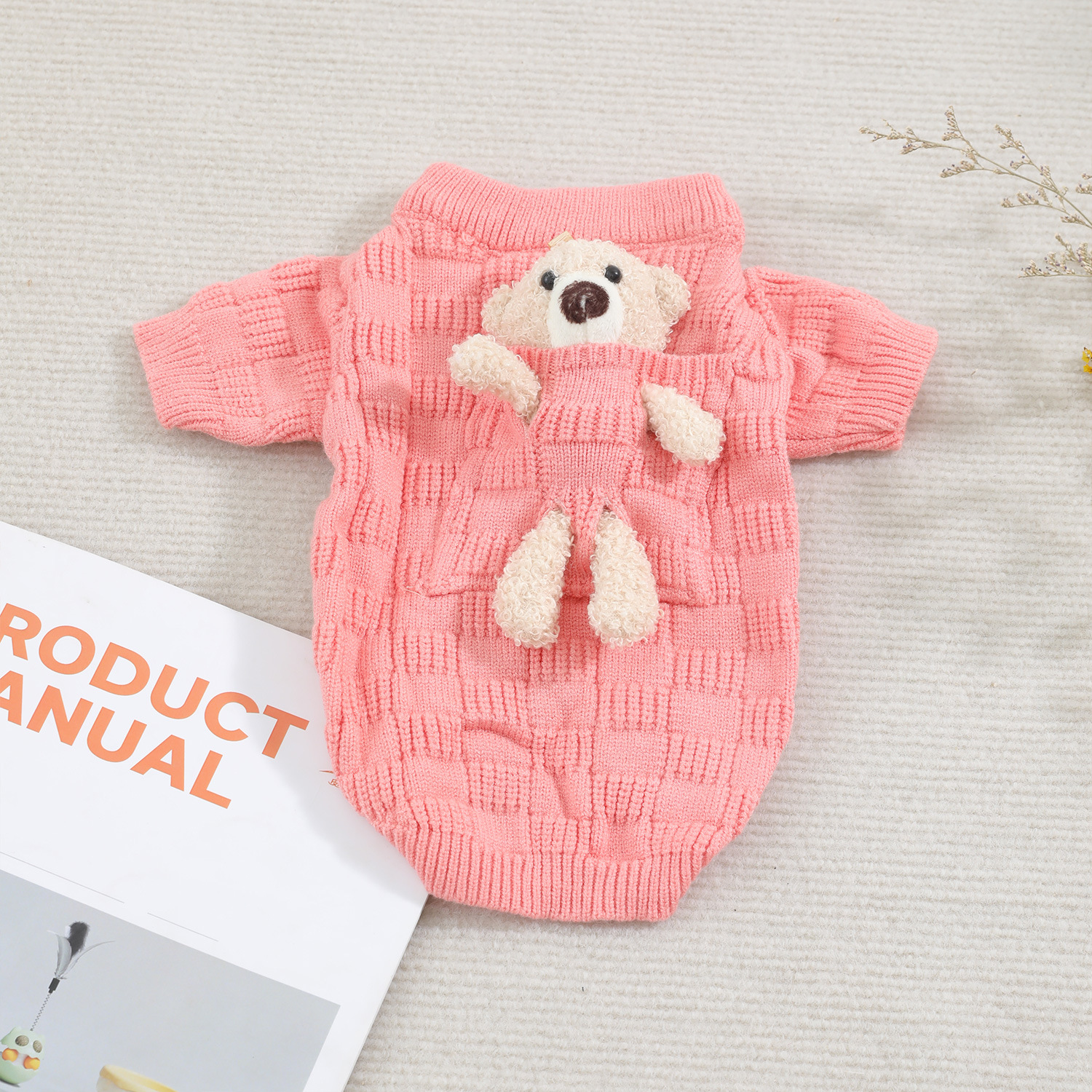 Z mascotas cachorro gato cachorro ropa de invierno grueso bolsillo oso suéter de dos piernas cachorro ropa de invierno cálida para mascotas