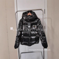 Trapstar秋冬新款亮面羽绒服加厚羽绒服连帽外套男女棉衣高街潮流