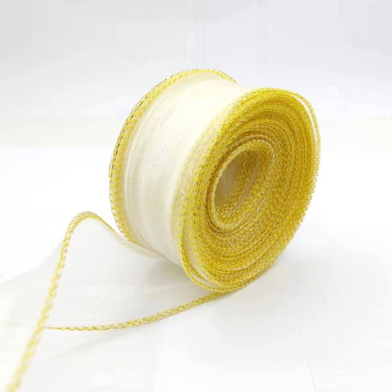 Kit de material para ramos de hilo de cola de pez de 4 cm con lazo de cinta de hilo ondulado, accesorio para el cabello con horquilla DIY, cinta decorativa, empaque simple.