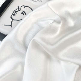 纯白色色织丝滑纯棉光泽缎面棉缎布料衬衫汉服春夏服装面料
