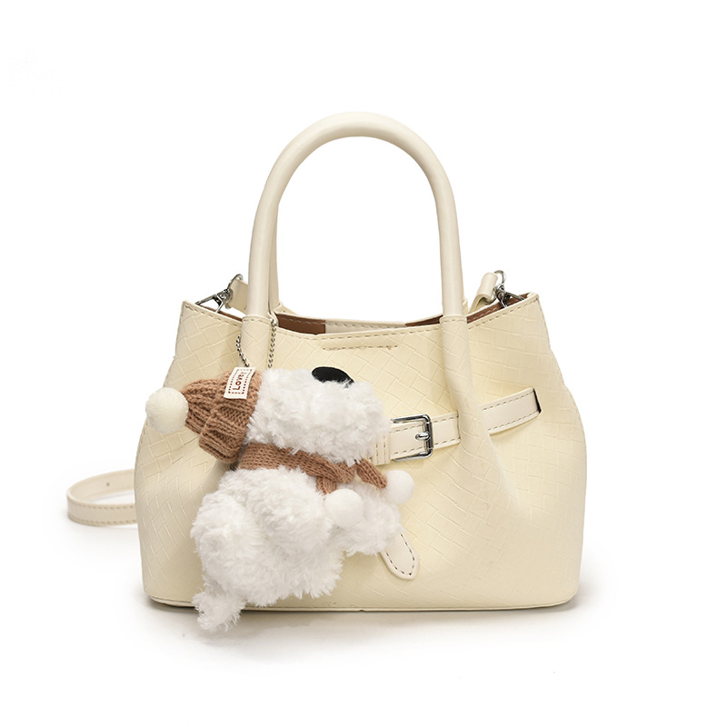 Bolso de cubo portátil de gran capacidad de moda de alta gama para mujer 2025 nuevo estilo de estilo occidental, bolso de mensajero de un solo hombro de lujo ligero