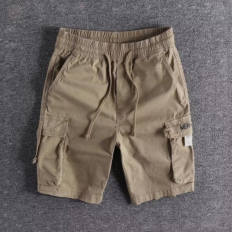 Summer Korean Style Tooling Shorts Men's Casual Korean Style Fashionable Loose Straight Men's Solid Color Pants plus size Pants