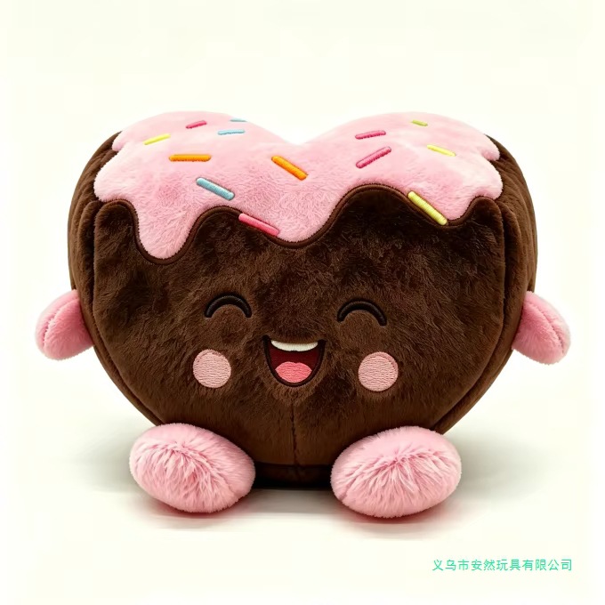Customized donut plush toy for children, dessert-themed plush toy, cute donut plush for Valentine's Day
