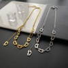 Brand necklace stainless steel, chain for key bag , accessory hip-hop style, internet celebrity, does not fade