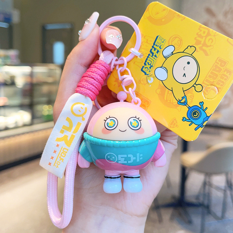 Genuino huevo de la fiesta llaveros huevo de vestir t llaveros bolsas creativas lindos colgantes juguetes huevo