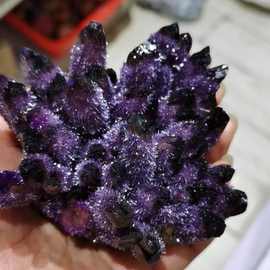 晶石缘天然乌拉圭紫水晶紫晶簇原石摆件手链消磁净化招财风水摆件
