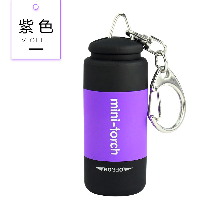 Viaje al aire libre portátil linterna para niños pequeño llavero luz USB recargable linterna fuerte luz LED mini bolsillo