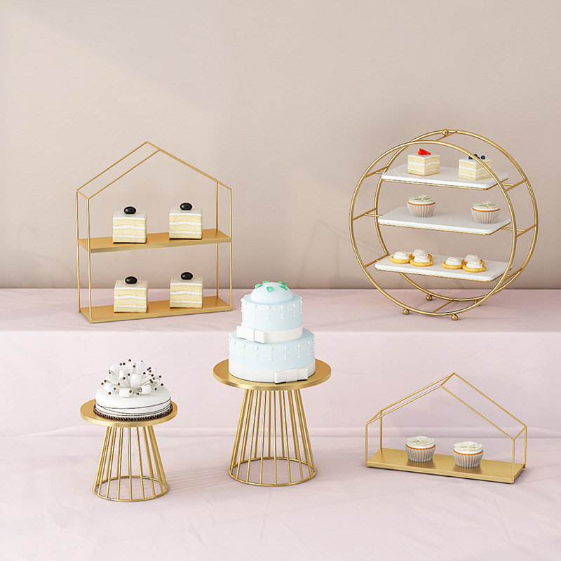 Postre decoración de la mesa soporte de exhibición plato de postre comida fría té descanso mesa estante de la torta té de la tarde merienda stand bandeja pastel image 12