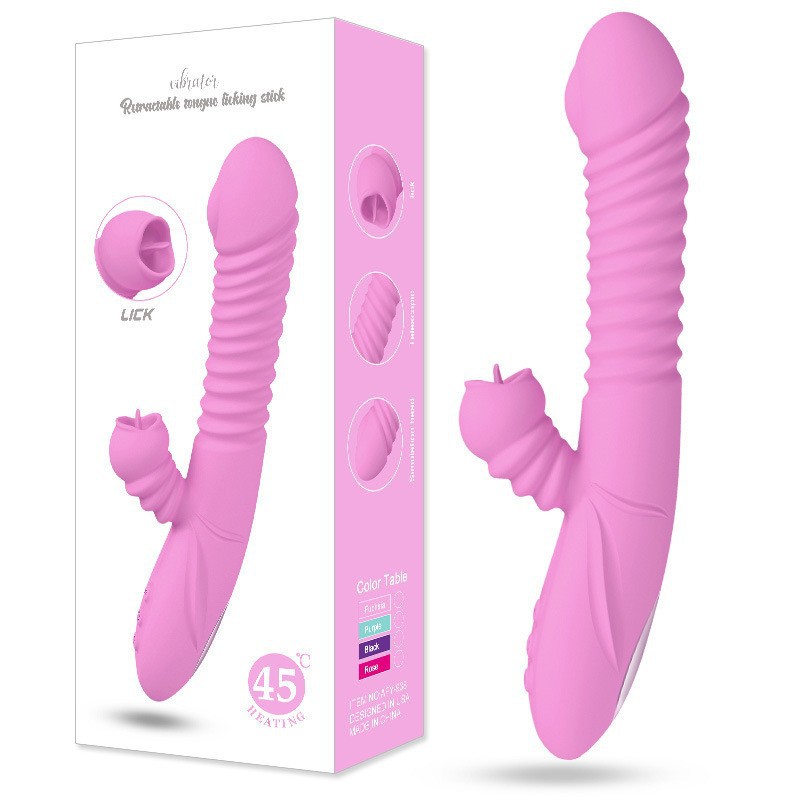 初辰大波龍伸縮振動棒女性用加温舌舐めAV棒マッサージ自慰器大人趣味用品