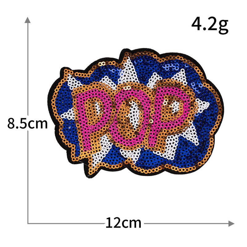 スパンコール WOW 爆発文字コンピュータ刺繍 YES NO 刺繍布ステッカー服トレンドバッジステッカー diy パッチ|undefined