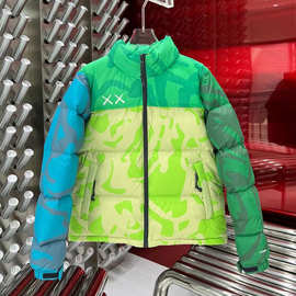 2022冬季新款明星网红爆款高品质鹅绒羽绒服迷彩外套男女款面包服