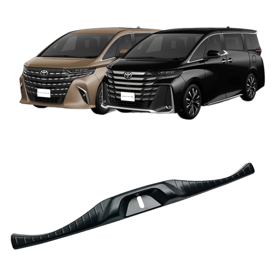 Adecuado para Toyota 23 alphard40 serie modificada caja trasera puerta incorporada Placa de guardia vellfire acero inoxidable