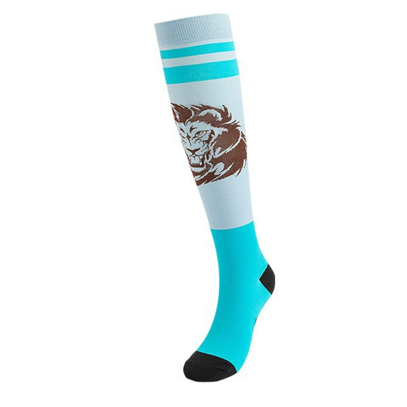 Compression Running Socks, Unisex Jacquard Knee-High Socks, Multiple Patterns, S/M & L/XL