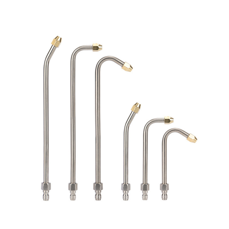 High-Pressure Car Wash Water Gun Extension Rod for Cleaning Machine 90-Degree Elbow Nozzle U-Shaped Curved Rod Fan-Shaped Cleaning Gun Head