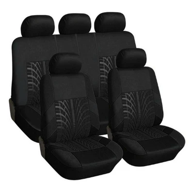 Cross-Border European and American Factories | Universal seat cover - black-4-piece-set-front-row-with-two-seats