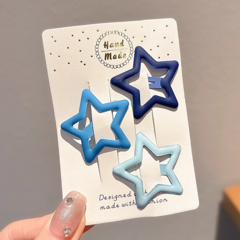 Klein clip de cabello azul para mujeres 2024 nueva tarjeta de cabello rojo en línea frente clip lateral clip clip de cabello roto clip de cabello tocado