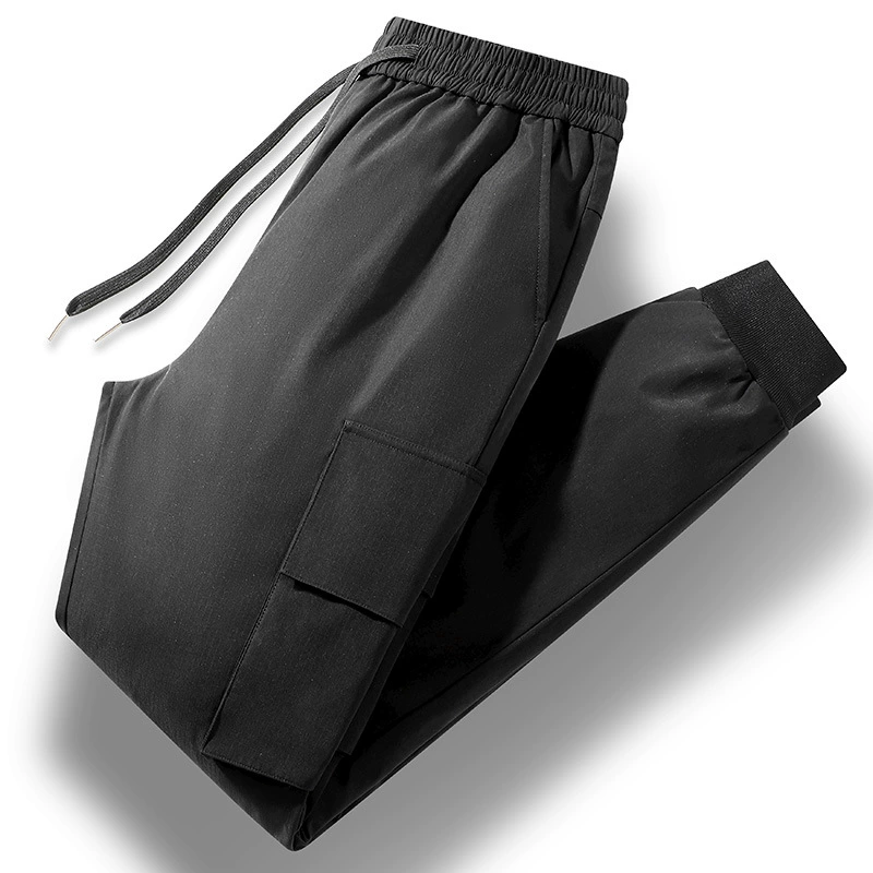 Зимние новые пуховые брюки мужчины могут начать прямую трансляцию