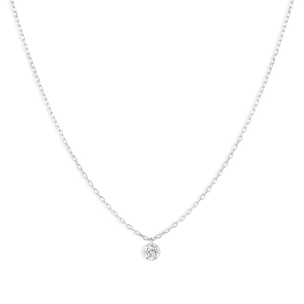 Fashion Geometric Sterling Silver Inlay Zircon Pendant Necklace 1 Piece