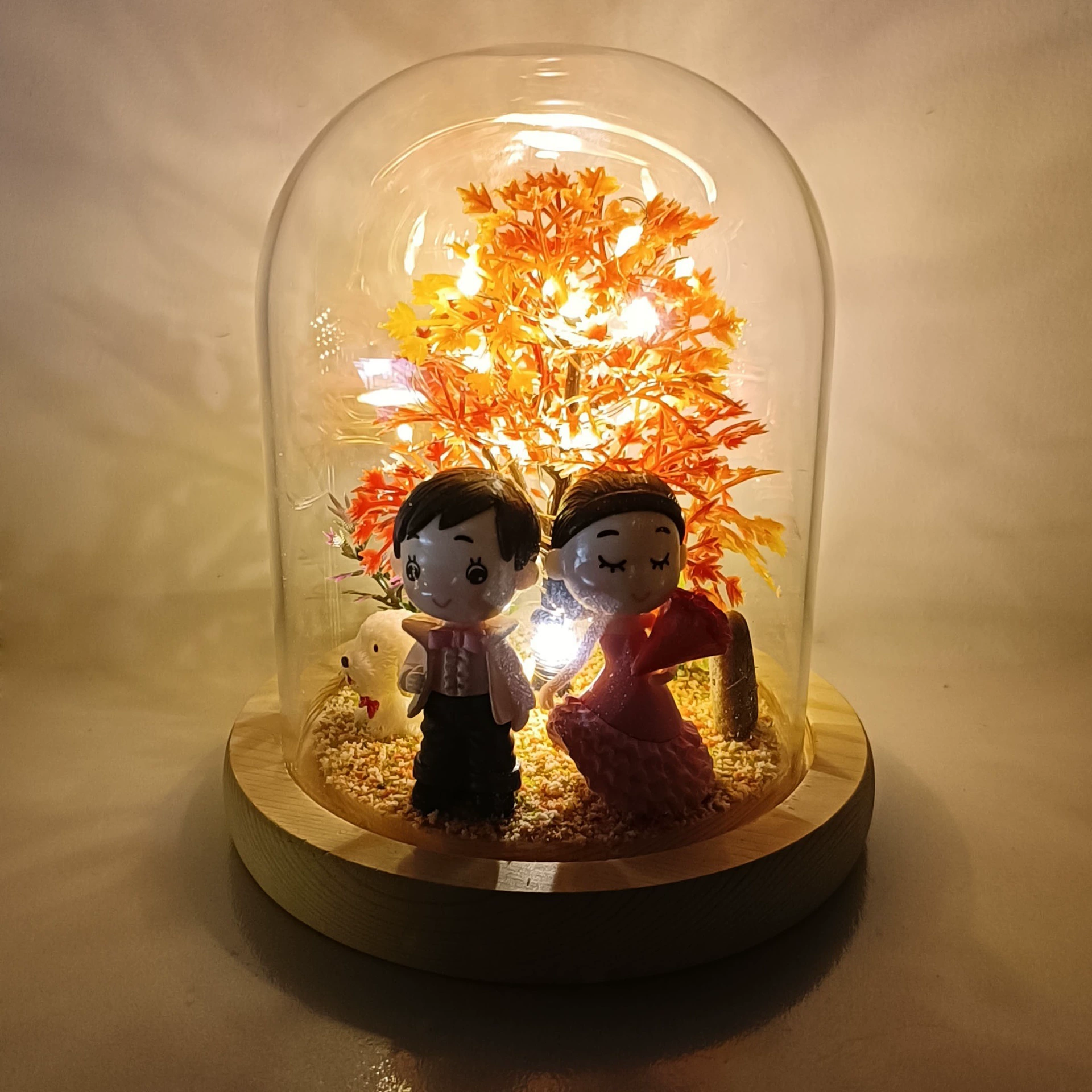 Креативный подарок на День Святого Валентина на день рождения мини микропейзаж экологическая бутылка украшение светящаяся прозрачная стеклянная крышка пейзажная бутылка