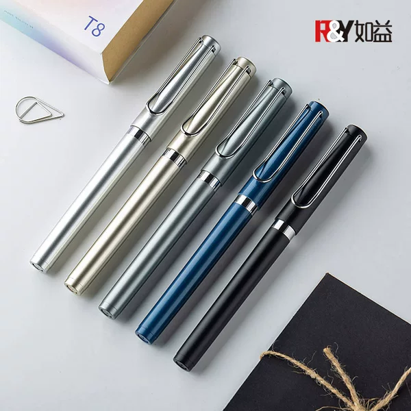 Ruyi Gel Pen Custom Logo Printing Large Ink Capacity High-End Signature Pen Black 0.5 Carbon Water-Based Pen